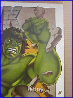 Vintage 1977 The Hulk original Marvel Comic book cartoon character poster 10225