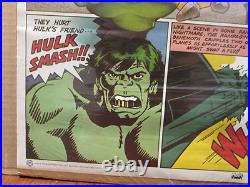 Vintage 1977 The Hulk original Marvel Comic book cartoon character poster 10225