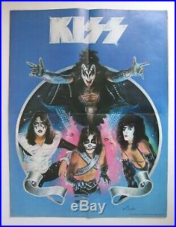 Vintage 1978 KISS Marvel Super Special Magazine Comic Book Poster Gene Paul Ace
