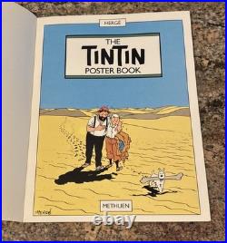 Vintage 1989 THE TIN TIN POSTER BOOK HERGE METHUEN 15.4 x 12. From Italy