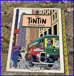 Vintage 1989 THE TIN TIN POSTER BOOK HERGE METHUEN 15.4 x 12. From Italy