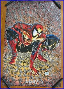 Vintage 1990 Spider-Man poster Todd McFarlane Marvel Press comics 22 x 34