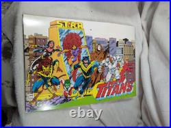 Vintage 1992 3 Panel Comic Store Display Almost 4' Long Teen Titans New Titans