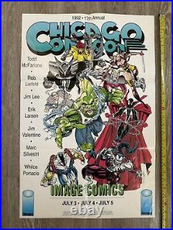 Vintage 1992 Comic Con Chicago Image Comics Poster