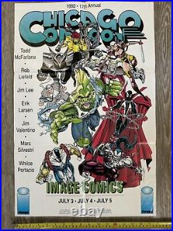 Vintage 1992 Comic Con Chicago Image Comics Poster