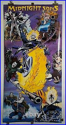 Vintage 1992 Ghost Rider door poster 5 by 2 1/2 foot Marvel Comics 60x30 pin-up