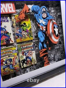 Vintage 90s Style Marvel Capitan America Comic Books Wall Art
