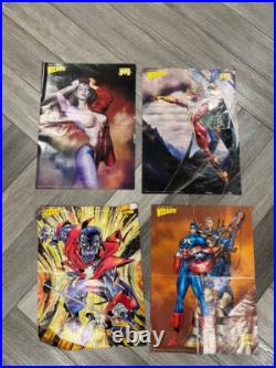 Vintage 90s double sided Wizard poster Marvel Master Pieces Rare Used Wear Vintage 90s double sided Wizard poster Marvel Master Pieces Rare Used Wear