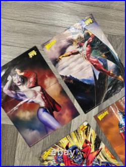 Vintage 90s double sided Wizard poster Marvel Master Pieces Rare Used Wear Vintage 90s double sided Wizard poster Marvel Master Pieces Rare Used Wear