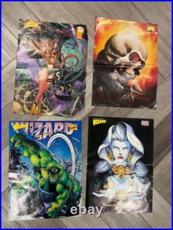 Vintage 90s double sided Wizard poster Marvel Storm Ghostrider Hulk Spawn
