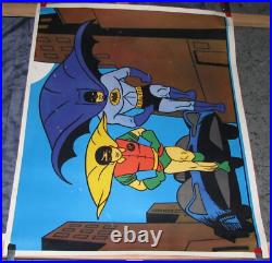 Vintage Batman Cartoon Authentic Original Poster 1966 Print Fair to Good Vintage Batman Cartoon Authentic Original Poster 1966 Print Fair to Good