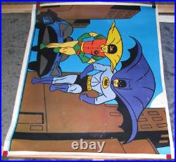 Vintage Batman Cartoon Authentic Original Poster 1966 Print Fair to Good Vintage Batman Cartoon Authentic Original Poster 1966 Print Fair to Good