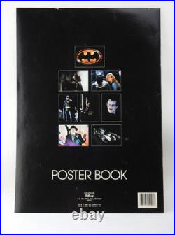 Vintage Batman Poster Book 8 pcs 16x11 1989 Joker Jack Nicholson Batmobile EUC