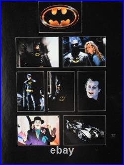 Vintage Batman Poster Book 8 pcs 16x11 1989 Joker Jack Nicholson Batmobile EUC