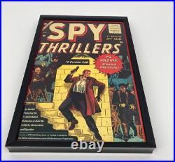 Vintage C. I. A. Commissioned Spy Thrillers Comic Book Style Poster Custom Frame