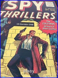 Vintage C. I. A. Commissioned Spy Thrillers Comic Book Style Poster Custom Frame