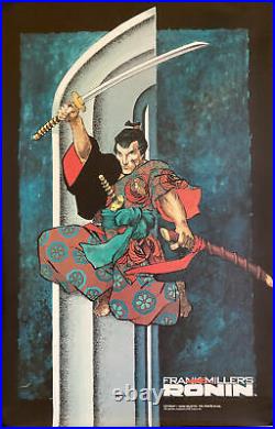 Vintage Frank Miller's RONIN Samurai Poster 1983 DC Comics Never Displayed Rare