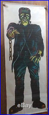 Vintage Frankenstein Monster 6 Foot Door Poster Famous Monsters Captain Co