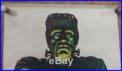 Vintage Frankenstein Monster 6 Foot Door Poster Famous Monsters Captain Co
