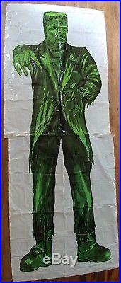 Vintage Frankenstein Monster 7 Foot Door Poster Plastic Bag Mail Away Comic Book