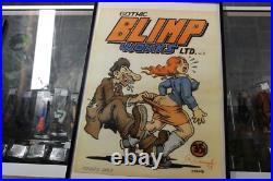 Vintage Gothic Blimp Works #2 Comic Shop Ad Signed By R Crumb at Galerie Lambiek Vintage Gothic Blimp Works #2 Comic Shop Ad Signed By R Crumb at Galerie Lambiek