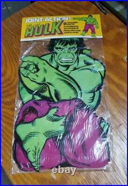 Vintage Incredible Hulk Jointed Hanging Figure Wall Poster 1978 Marvel MiB MoC