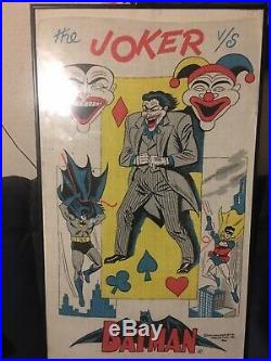 Vintage Joker Vs Batman Banner Wall Hanging Tapestry 1966