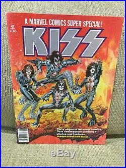 Vintage KISS BLOOD Comic Book with Centerfold & KISS Marvel Spectacular with Poster