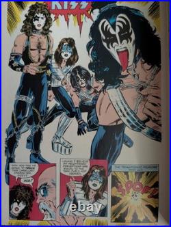 Vintage KISS Marvel Super Special #5 Comic Book 1978 Aucoin With Poster Comic