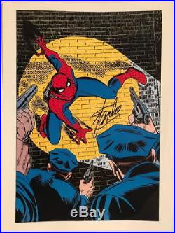 Vintage Marvel 1978 AMAZING SPIDER-MAN Poster HAND SIGNED by STAN LEE w COA