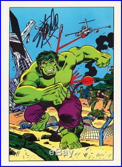 Vintage Marvel 1978 INCREDIBLE HULK Poster HAND SIGNED by STAN LEE w COA