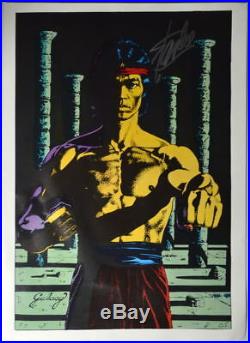 Vintage Marvel 1978 MASTER Of KUNG FU Pin up Poster HAND SIGNED STAN LEE w COA