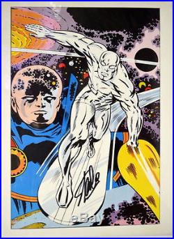 Vintage Marvel 1978 SILVER SURFER Pin up Poster HAND SIGNED by STAN LEE w COA