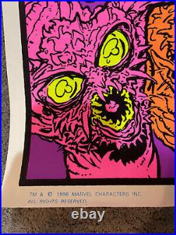 Vintage Marvel 1996 Ghost Rider Black Light Poster Funky Enterprises Rolled