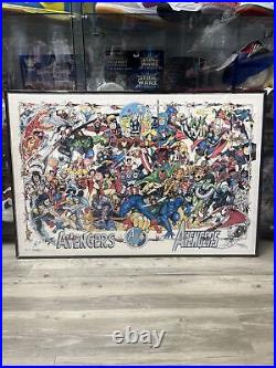 Vintage Marvel Avengers 30th Anniversary Poster 1993