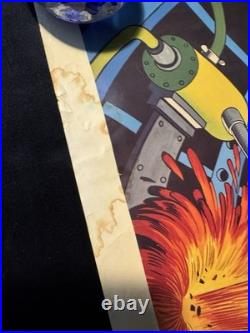 Vintage Marvel Human Torch Alex Schomburg 1984 Poster 23x29