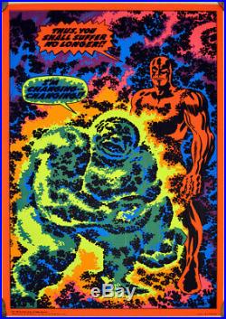 Vintage Marvel I'm Changing Hulk and Silver Surfer 1971 Third Eye Poster