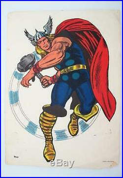 Vintage Marvel Poster Group of 8, From 1966, Spider-Man, Hulk, Thor & More