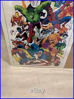 Vintage Marvel Super Heroes The Secret Wars Poster Not For Resale Store Display