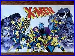 Vintage Marvel Uncanny X-Men Wall Poster 34 X 22 Jim Lee Art 1991 Rare