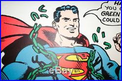 Vintage Original 1966 Large DC Comic Pop Art Superman Poster #9 Rare