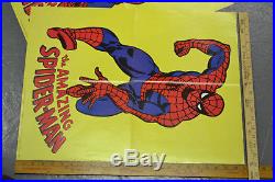 Vintage Original 1976 AMAZING SPIDER-MAN POSTER 24x18 Awesome Colors Bright