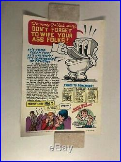 Vintage Original 1st Print 1971 Tommy Toilet Sez by R Crumb Poster 15-1/2 x 22