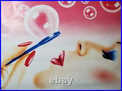 Vintage Poster Soap Bubbles 1984 Retro