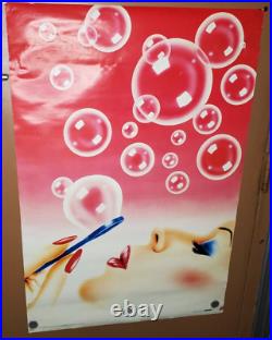 Vintage Poster Soap Bubbles 1984 Retro
