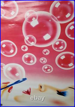 Vintage Poster Soap Bubbles 1984 Retro