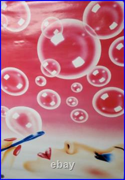 Vintage Poster Soap Bubbles 1984 Retro