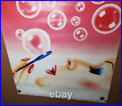 Vintage Poster Soap Bubbles 1984 Retro