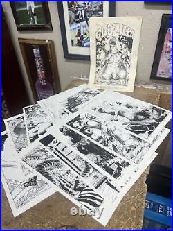 Vintage Rare 1988 Dark Horse Comics Godzilla Portfolio Art Pack 10 Prints