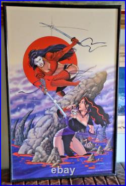 Vintage SHI Vs Crimson Plague William E. Tucci Comic Book Art Poster 36 X23